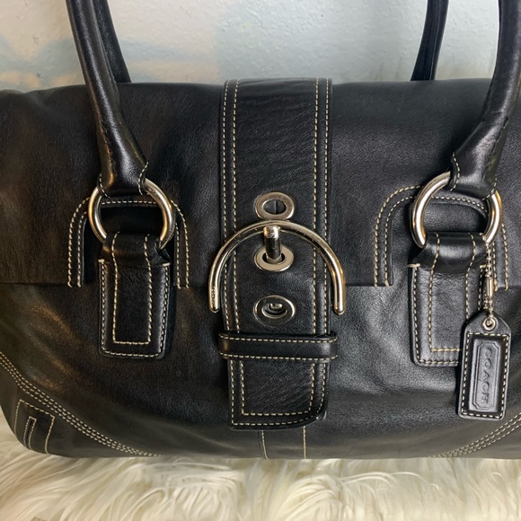 Vintage COACH leather handbag, wallet & Duster EUC - Picture 6 of 8